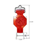 Barrière stroboscopique à LED à énergie solaire haute intensité en plastique réfléchissant prismatique PC + ABS