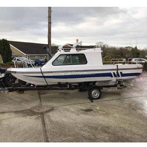 Cool Design 5.2m Loisirs Fibre de Verre Bateau à Huit Places Bateau de Luxe de Pêche avec Console Centrale 60 hp Lake Patrol avec Cabine - Product Image 3