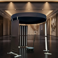 Photomaton de luxe en verre à rotation automatique à 360 degrés, éclairage professionnel, design insonorisé, tapis rouge, événements, iPad, SLR, capacité de charge de 350 kg