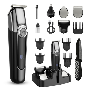 Râu Tông đơ cho nam giới 5 trong <span class=keywords><strong>1</strong></span> tóc Cắt Kit chính xác không dây chải chuốt Kit không thấm nước IPX6 cho râu tóc mũi lá dao cạo - Product Image 1