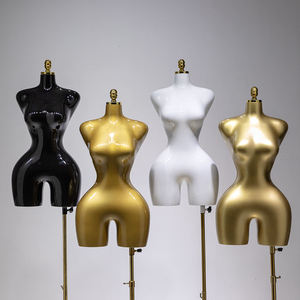 <span class=keywords><strong>Mannequin</strong></span> buste <span class=keywords><strong>femme</strong></span> grande taille style européen et américain, doré, en <span class=keywords><strong>plastique</strong></span>, pour présentation - Product Image 3