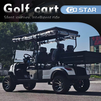 Carrito de Golf de 4 Pasajeros Equipado con Batería de Plomo-Ácido, Plataforma de Carga Grande, Vehículo de Doble Uso para Pasajeros y Carga, Ideal para Villas y Parques