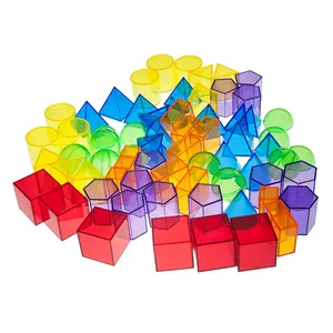 72 Pieces 12 Shapes Hotsale Translucent 5cm Geometric Solids In White Box