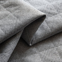 Tela de Cortina 100% Poliéster Gris Sólido con Aspecto de Lino, Tela Texturizada para Cortinas de Sala de Estar y Dormitorio, Venta al Por Mayor