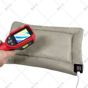 Heated Pet Seat <b>Cushion</b> <b>Small</b> Khaki Fabric Adjustable Temperature Warm Mat For Cat Autumn Winter Use - Product Image 3