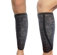 Protège-tibias réglables personnalisables avec logo, de haute qualité, et attelles de compression en néoprène pour mollets, soutien ajustable pour tibias et mollets.