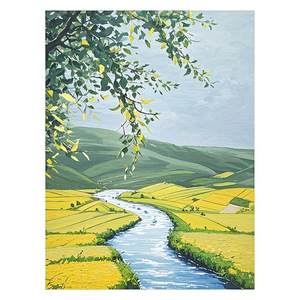 Hand Painted Oil Painting Landscape Nordic Style Wall Art For Living Room Sofa Background Decorative Canvas Art 100% Handmade - Product Image 5