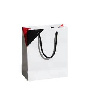 Customized Matte <b>White</b> <b>Gift</b> Paper <b>Bag</b> Boutique Cardboard Packaging with Your Own Logo for Small Business Use for Exhibitions - Product Image 4