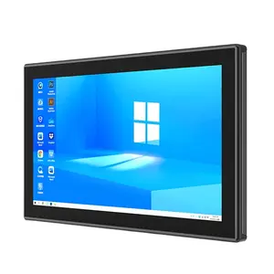 Tablet pc capacitivo controle industrial, 15.6 polegadas 1920x1080 ip65 incorporado tela sensível ao toque à prova d' água monitor externo