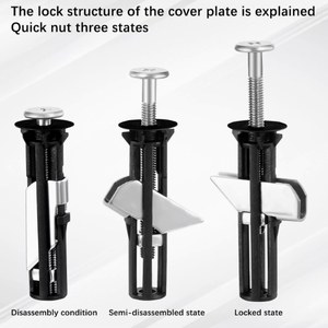Juego de tornillos de expansión para tapa de inodoro de acero inoxidable, tornillo de fijación para bisagra de asiento de inodoro, accesorios de repuesto para base - Product Image 3
