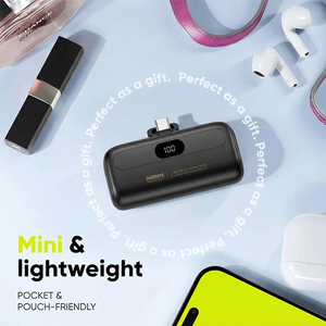 Remax Power Bank Portátil USB-C <span class=keywords><strong>de</strong></span> 5000 mAh, Pequeña Batería Externa con Carga Directa y Pantalla Digital - Product Image 6