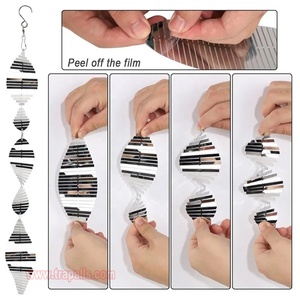 แผ่นสะท้อนแสงไล่นกแบบแขวนสำหรับสวนกลางแจ้ง สะท้อนแสงได้สองด้าน ป้องกันนกพิราบ - Product Image 3