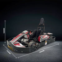Go Kart Eléctrico Comercial para Adultos y Adolescentes con Motor de 3000W, Batería de 60V, Velocidad Ajustable, Pista de Karting al Aire Libre