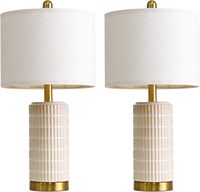 Lampe de chevet moderne en céramique avec ports de charge USB et base d'ampoule E26 pour chambre d'hôtel et salon