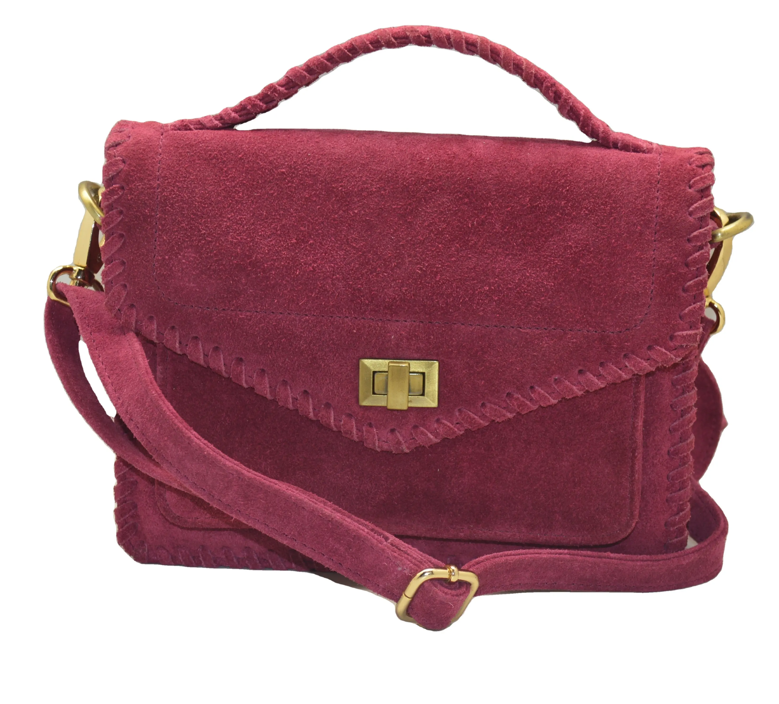 Suede Leather Luxury lady messenger bag suede designer bag Crossbody Bag for girls