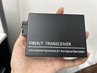 Convertidor de Medios de Red Óptica Gigabit Netlink para Red de Acceso FTTH, Interfaz SC Personalizada, Transceptor de 5KM, 10KM, 20KM, Switch POE