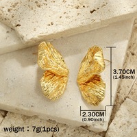 Nouvelles Boucles d'Oreilles Tendance 2026 en Alliage de Zinc Plaqué Or, Forme Fleur, Bijou Accessoire de Mode pour Femme