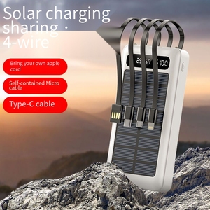 Batería de <span class=keywords><strong>carga</strong></span> <span class=keywords><strong>solar</strong></span> - Compatible con Micro USB Tipo-C e interfaz Apple para <span class=keywords><strong>carga</strong></span> rápida, banco de energía portátil de gran capacidad de fábrica - Product Image 2