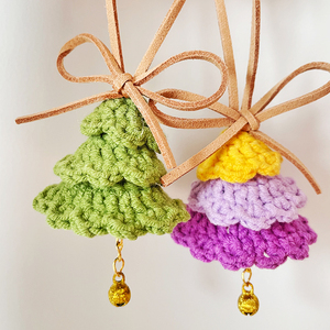 Sachet <span class=keywords><strong>de</strong></span> Noël <span class=keywords><strong>en</strong></span> crochet multicolore à 3 couches, pendentif pour arbre <span class=keywords><strong>de</strong></span> Noël, breloque pour sac, ornement à suspendre à la voiture, haute qualité, cadeau <span class=keywords><strong>de</strong></span> Noël parfait - Product Image 3