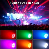 U`King 240W Éclairage PAR étanche Rgbwa + Uv 6 en 1 pour discothèque, DJ, salle de danse, fête, bar, scène, éclairage PAR LED