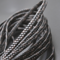 8*3mm örgü deri kordon DIY için erkekler bilezik takı çok renkli düz kordon aksesuarları bulguları el yapımı hediye