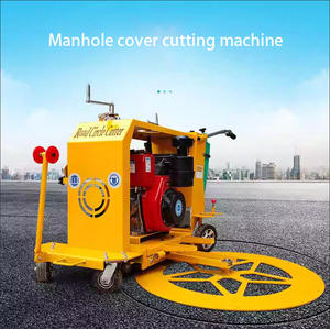 Le trou d'homme automatique couvre la découpeuse de scie circulaire pour la route en béton - Product Image 2