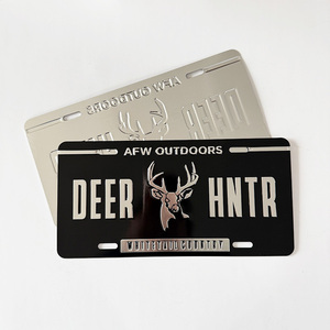 Placa de <span class=keywords><strong>Matrícula</strong></span> Personalizada con Logotipo en Relieve, Placa de <span class=keywords><strong>Coche</strong></span> de Aluminio Plateada/Dorada - Product Image 2