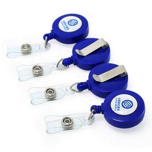 Retractable ID Card Badge Holder with Clip Round Office Name Reel for School & Medical Supplies - Product Image 1
