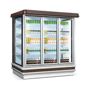 أعلى جودة جديد تصميم أفضل باب فرنسي الثلاجة الحلويات معرضا مبرد نبيذ مُجمِد الثلاجة