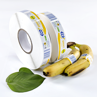 Op maat gemaakte biologisch afbreekbare etiketten voor bananen & fruit |   Voedselveilige composteerbare kleeflabels voor directe contacten met producten