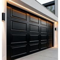 Porte de garage sectionnelle en aluminium anti-corrosion, taille personnalisée, automatique, double, pour villa résidentielle