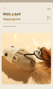 Mainan Tikus Bulu untuk Kucing, Mainan Hewan Peliharaan Baru, Mainan Penggoda Kucing - Product Image 6