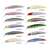 Leurre dur Minnow 3D holographique laser 110mm 27g à bavure longue, action vibrante, appât bionique pour la pêche aux poissons prédateurs