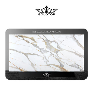 Tấm đá nhân tạo <span class=keywords><strong>Quartz</strong></span> in họa tiết đá cẩm thạch Calacatta Macchia Vecchia kiểu mới Goldtop OEM/ODM 7005 dành cho khách sạn - Product Image 2