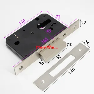 45毫米 backset 不锈钢 tise 扣锁欧洲高安全性门锁