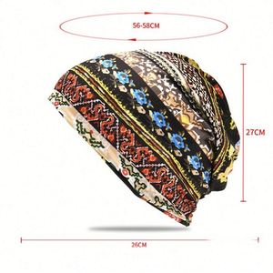 Beanie Soft Head Turban for Slouch <b>Brimless</b> With Digital Printing Comfortable and Breathable Headwrap <b>Hat</b> Promotion Gift - Product Image 3