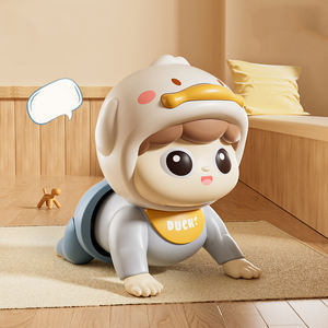 Poupée rampante d'éducation précoce pour bébés jouet apaisant de musique électrique pour s'entraîner à lever la tête amusant appel maman papa artefact - Product Image 6