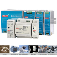 MZMW DR 15W 5V 3A 12V 1.25A 15V 1A 24V 0.63A Lumière LED et caméra de vidéosurveillance industrielle Smps Ac Dc Rail Alimentation à découpage