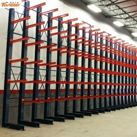 Sistema de Estanterías Cantilever Meca de Alta Resistencia para Almacenamiento en Almacenes, de Una o Dos Caras