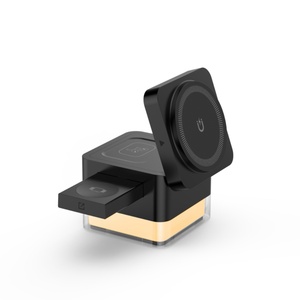 Estación de Carga Inalámbrica 3 en 1 Plegable, Cubo Mágico con Soporte Magnético para <span class=keywords><strong>iPhone</strong></span>, Auriculares y Reloj Inteligente - Product Image 2