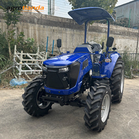Tracteur agricole AGRO TD90HP 4WD, prix du tracteur agricole 4x4, tracteur agricole à roues avec lame de bulldozer