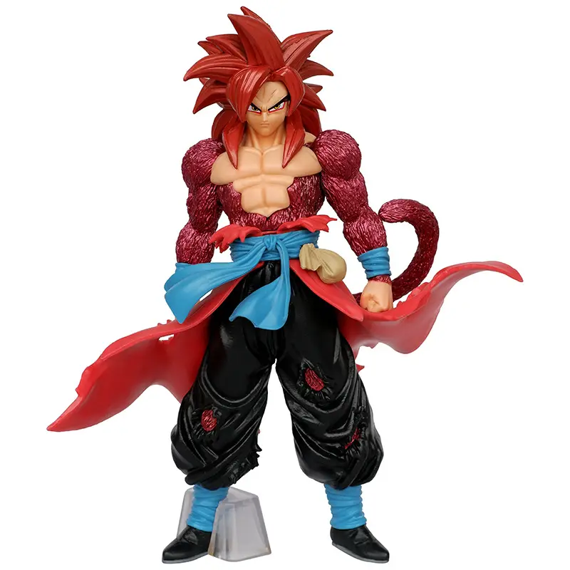 Diskon besar 27cm Son Goku Super Saiyan Anime Jepang naga merah rambut Goku Dbz hadiah Model figur koleksi untuk mainan anak-anak