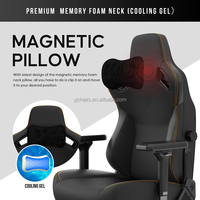 Anda Seat Kaiser Série 3 Chaise de jeu de qualité supérieure en cuir PVC Chaise de jeu magnétique noire élégante avec lombaire intégrée à 4 voies
