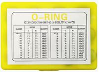 Hochwertiges 386-teiliges O-Ring Sortiment 30 Metrische Größen FKM75 Schwarz/Braun/Grün Modell 5C für Automobil- und Industriegebrauch