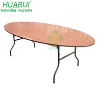 Table ronde pliante en bois, pour 6 à 10 personnes, Banquet de salle à manger d'usine