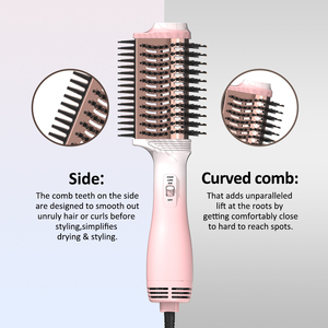 Brosse à air chaud double face 2 en 1 Ulelay, sèche-<span class=keywords><strong>cheveux</strong></span>, styler, volumateur, ions négatifs, température réglable, anti-frisottis, outil de coiffage - Product Image 5