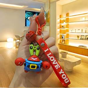 Fabrikant Groothandel Schattige Versie <span class=keywords><strong>Spongebob</strong></span> <span class=keywords><strong>Squarepants</strong></span> Sleutelhanger, Pai Daxing Schattige Paar Prachtige Sleutelhanger Sleutelhanger - Product Image 4
