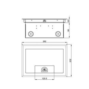 Système de boîtes de jonction modulaires avec modules d'alimentation et de données interchangeables pour sols surélevés - Product Image 6