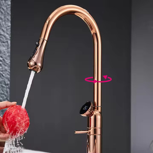 Nóng lạnh nước Brass Vòi Nước Nhà Bếp duy nhất xử lý màu xám kéo ra phun kéo xuống thiết kế giá tốt nhất - Product Image 3