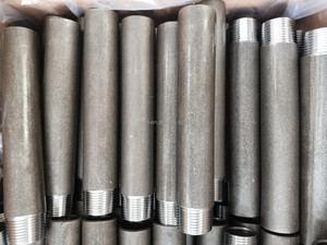 DIN chủ đề Thùng núm vú Ống thép đen - Product Image 2